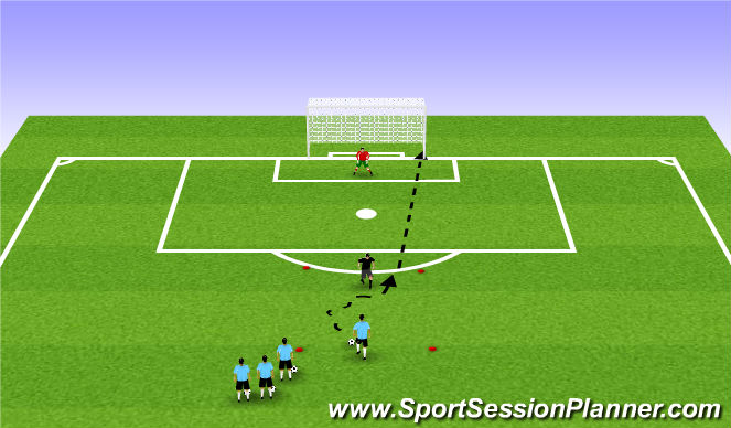 Football/Soccer Session Plan Drill (Colour): 1v1