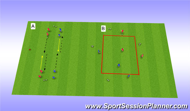 Football/Soccer Session Plan Drill (Colour): Receive and turn