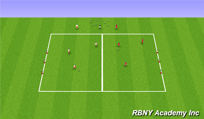 Football/Soccer Session Plan Drill (Colour): Main Activity