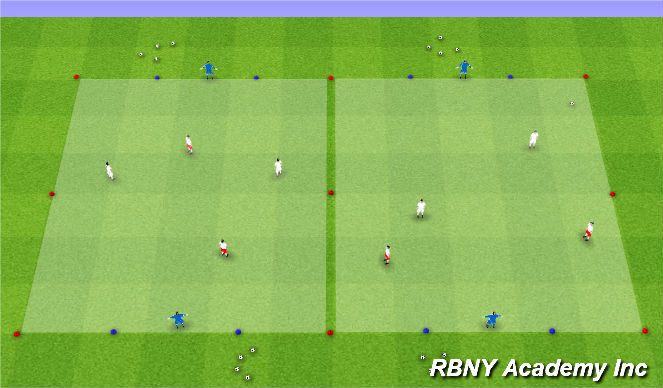 Football/Soccer Session Plan Drill (Colour): Lightning 2.0 - Progression