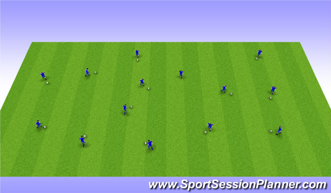 Football/Soccer Session Plan Drill (Colour): Ball Manipulation