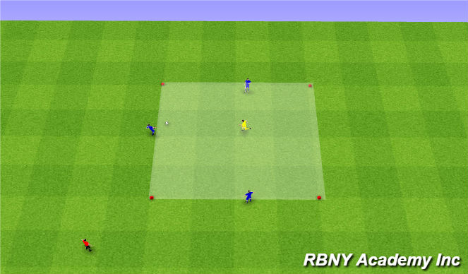 Football/Soccer Session Plan Drill (Colour): Intro - 3v1s