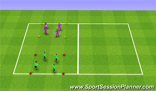 Football/Soccer Session Plan Drill (Colour): Warm up/Arrival activites