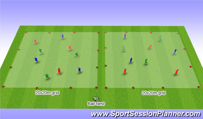 Football/Soccer Session Plan Drill (Colour): Arrival Acivity