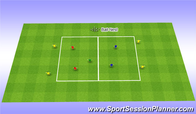 Football/Soccer Session Plan Drill (Colour): Main Body 2