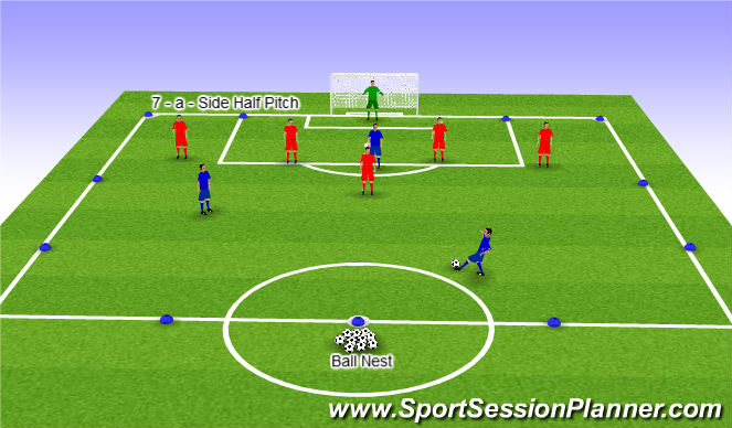 Football/Soccer Session Plan Drill (Colour): Small Sided Game