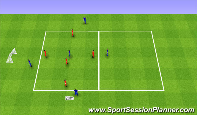 Football/Soccer Session Plan Drill (Colour): Rondo 5v1/2/3/4/5 qucik passing. Dziadek 5v1/2/3/4/5 szybkie podania.