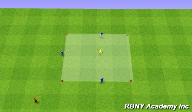 Football/Soccer Session Plan Drill (Colour): Intro - 3v1s