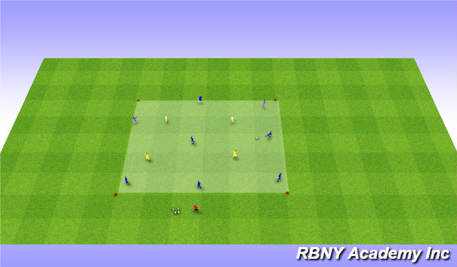 Football/Soccer Session Plan Drill (Colour): Intro - 8v4