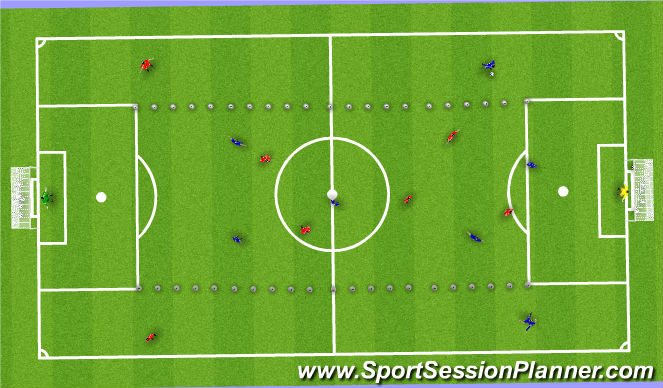 Football/Soccer Session Plan Drill (Colour): Whole