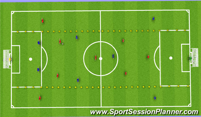 Football/Soccer Session Plan Drill (Colour): Whole