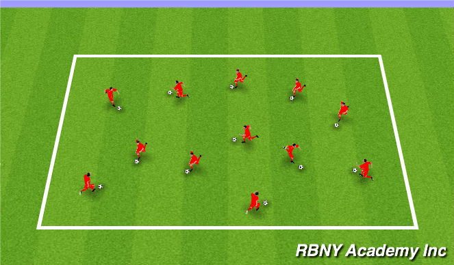 Football/Soccer Session Plan Drill (Colour): Warm Up
