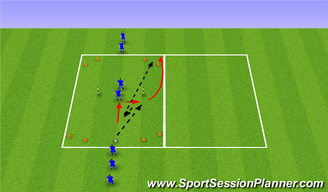 Football/Soccer Session Plan Drill (Colour): A5 Passing and receiving
