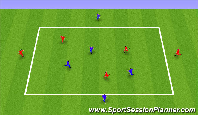 Football/Soccer Session Plan Drill (Colour): Mantenimiento amplitud