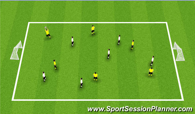 Football/Soccer Session Plan Drill (Colour): Handball