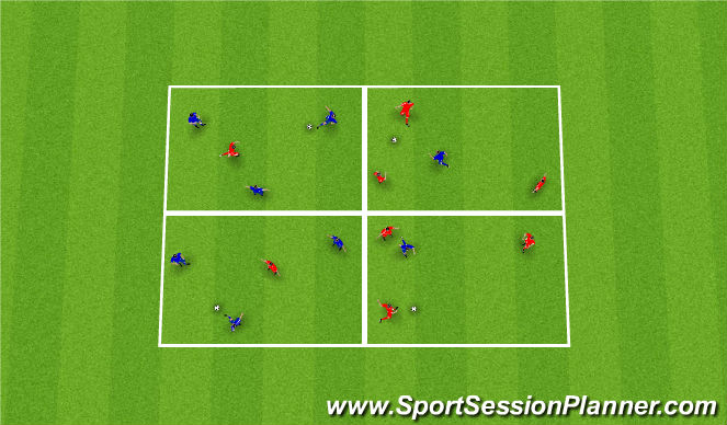Football/Soccer Session Plan Drill (Colour): Arrival Activity