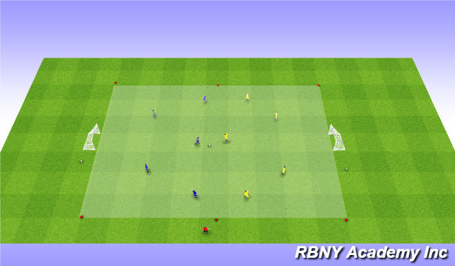 Football/Soccer Session Plan Drill (Colour): Game - 5v5s
