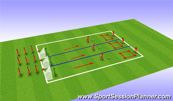 Football/Soccer Session Plan Drill (Colour): Technical