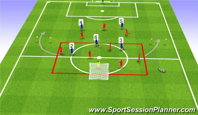 Football/Soccer Session Plan Drill (Colour): Group Game: Drop