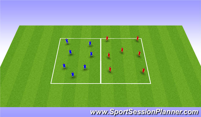 Football/Soccer Session Plan Drill (Colour): A12 Possession (2 teams) - transfer defenders 