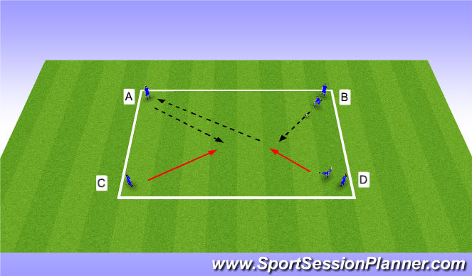 Football/Soccer Session Plan Drill (Colour): A29 Passing drill