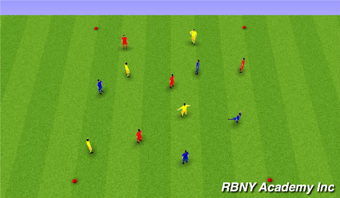 Football/Soccer Session Plan Drill (Colour): 2 Team Possession