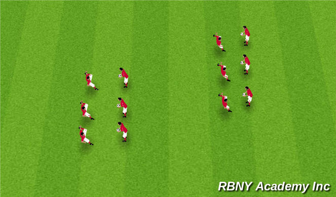 Football/Soccer Session Plan Drill (Colour): Warm up