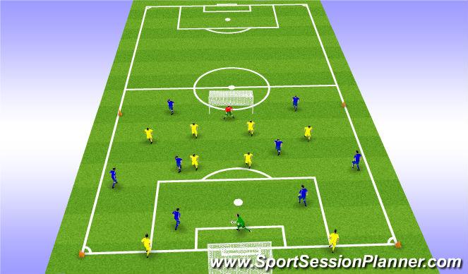 Football/Soccer Session Plan Drill (Colour): SSG