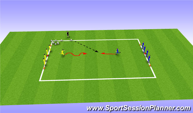 Football/Soccer Session Plan Drill (Colour): Match Practice