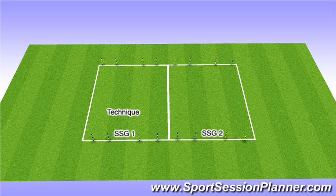 Football/Soccer Session Plan Drill (Colour): Pitch Setup