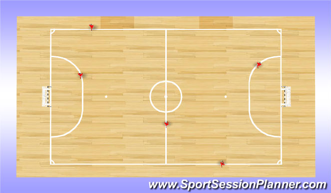 Futsal Session Plan Drill (Colour): warm up