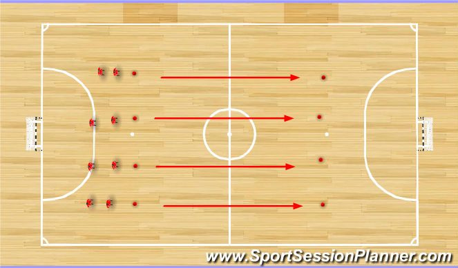 Futsal Session Plan Drill (Colour): relay races