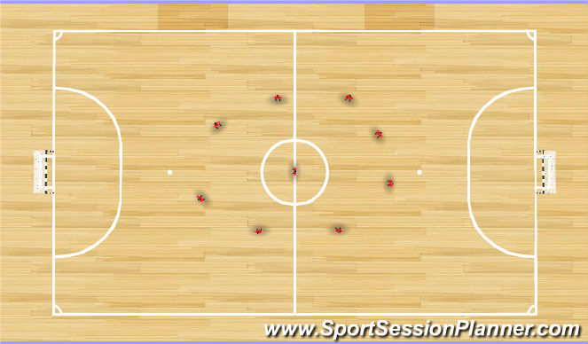 Futsal Session Plan Drill (Colour): cool down