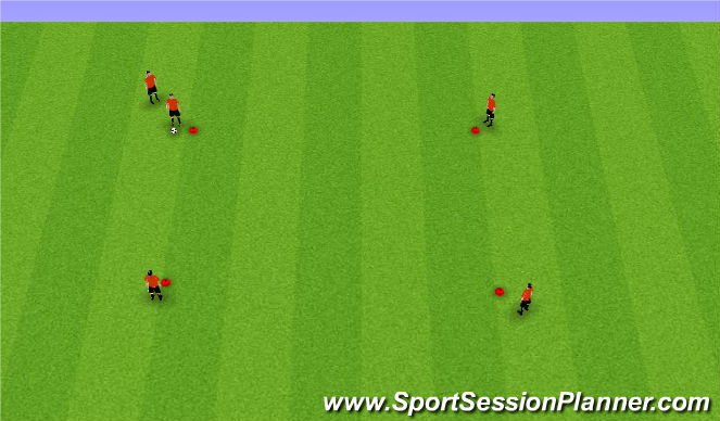 Football/Soccer Session Plan Drill (Colour): Passing Square
