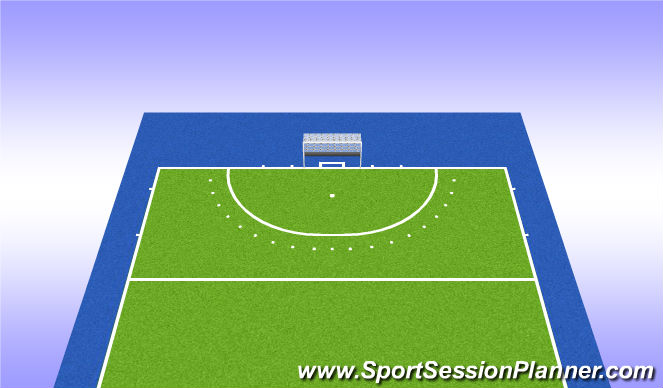 Hockey Session Plan Drill (Colour): Eindpartij