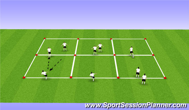 Football/Soccer Session Plan Drill (Colour): Passing Warm Up