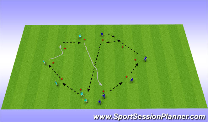 Football/Soccer Session Plan Drill (Colour): Warm Up