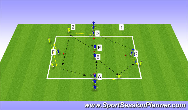 Football/Soccer Session Plan Drill (Colour): Passing Star
