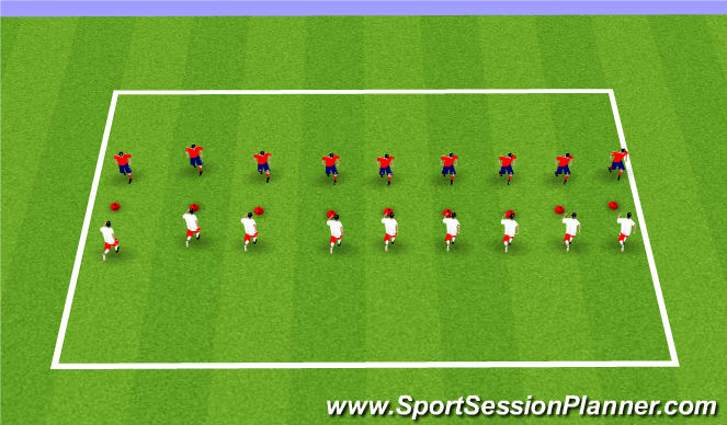 Football/Soccer Session Plan Drill (Colour): Movement Preparation