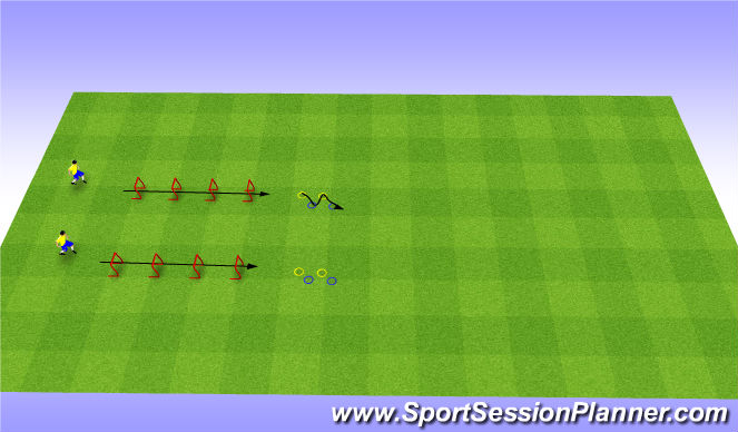 Football/Soccer Session Plan Drill (Colour): warm up 1