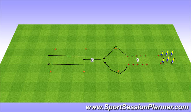 Football/Soccer Session Plan Drill (Colour): warm up 2