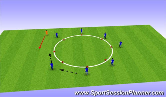 Football/Soccer Session Plan Drill (Colour): WarmUp