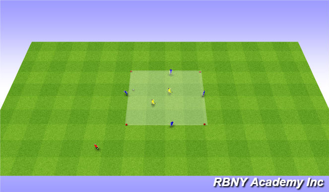 Football/Soccer Session Plan Drill (Colour): Intro - 4v2s