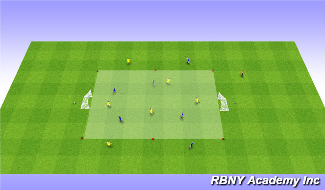 Football/Soccer Session Plan Drill (Colour): Condition - 4v4+4