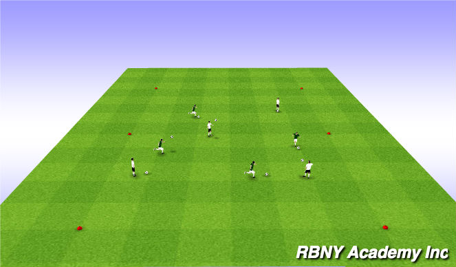 Football/Soccer Session Plan Drill (Colour): Warm Up