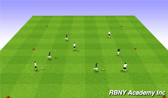 Football/Soccer Session Plan Drill (Colour): Warm Up