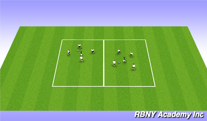 Football/Soccer Session Plan Drill (Colour): Rondo