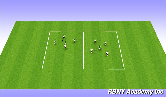Football/Soccer Session Plan Drill (Colour): Rondo