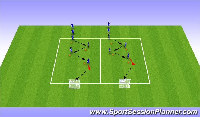 Football/Soccer Session Plan Drill (Colour): Actvity Option 2