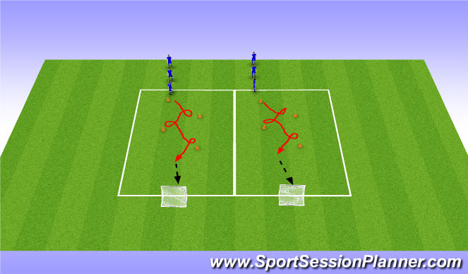Football/Soccer Session Plan Drill (Colour): Activity Option 3
